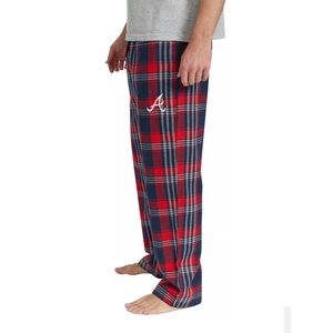 Concepts Sports MLB Mens Atlanta Braves Navy Red Flannel Pajama Pants Size Large